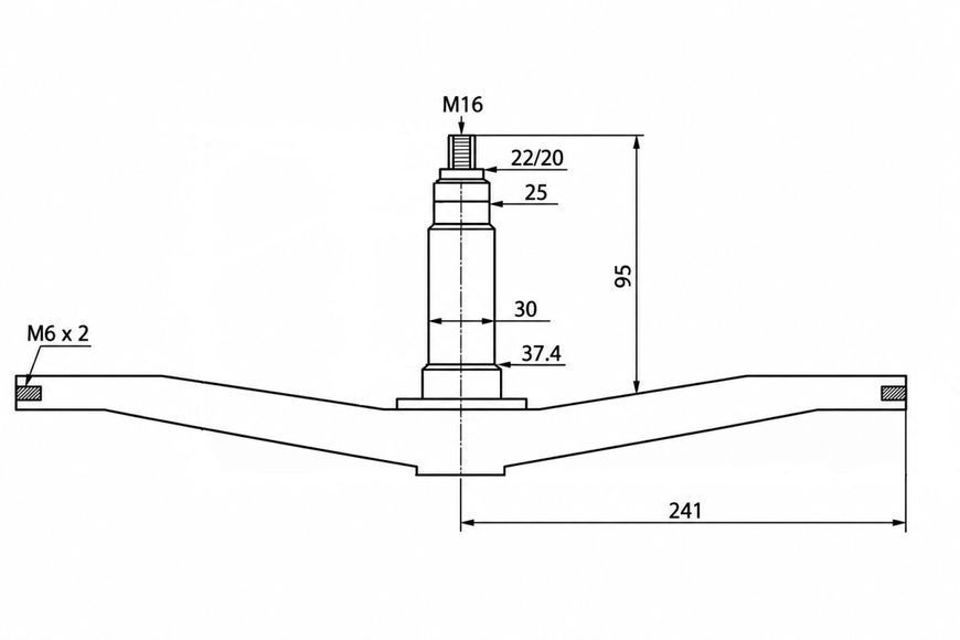 Крестовина барабана 00683455 (683455) для стиральной машины Bosch, Siemens (длина вала 95 мм) 19.0066 фото